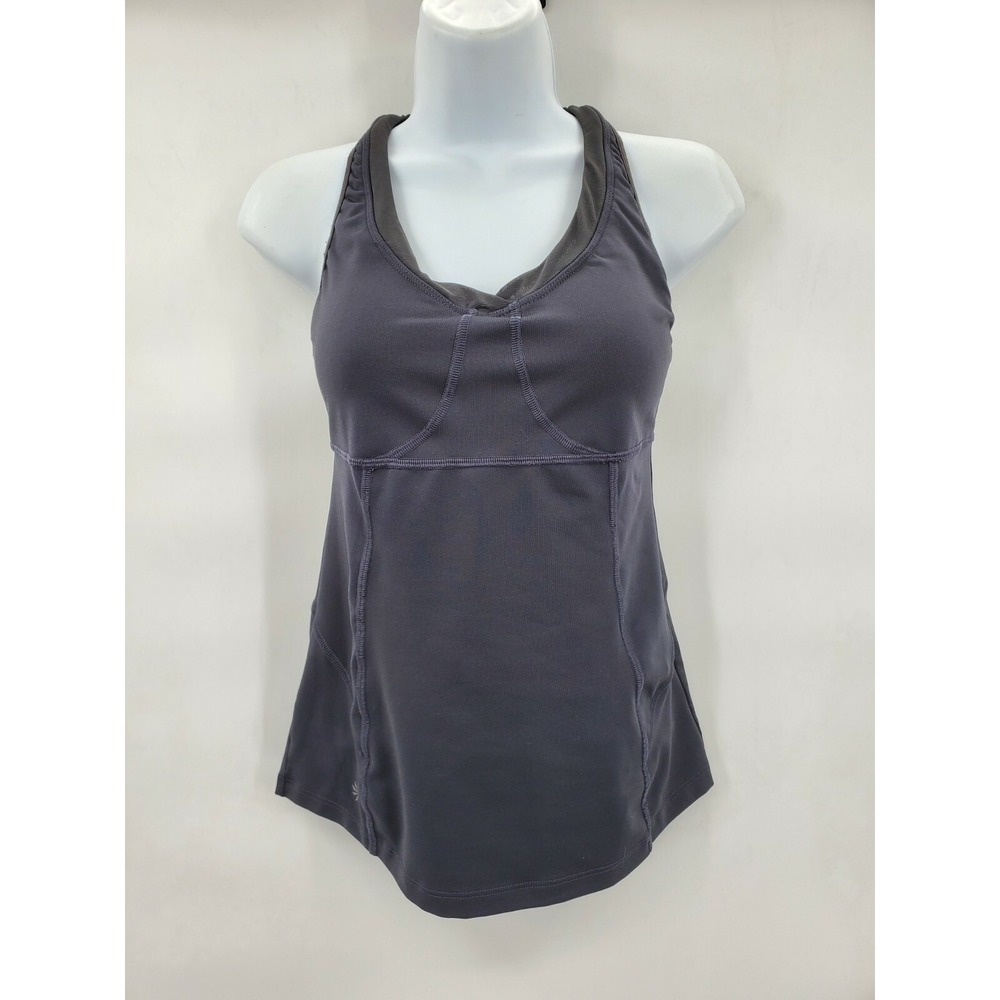 Athleta Swim Tank‎ Side Scrunch Tankini Women 34C Charcoal Gray 903753
